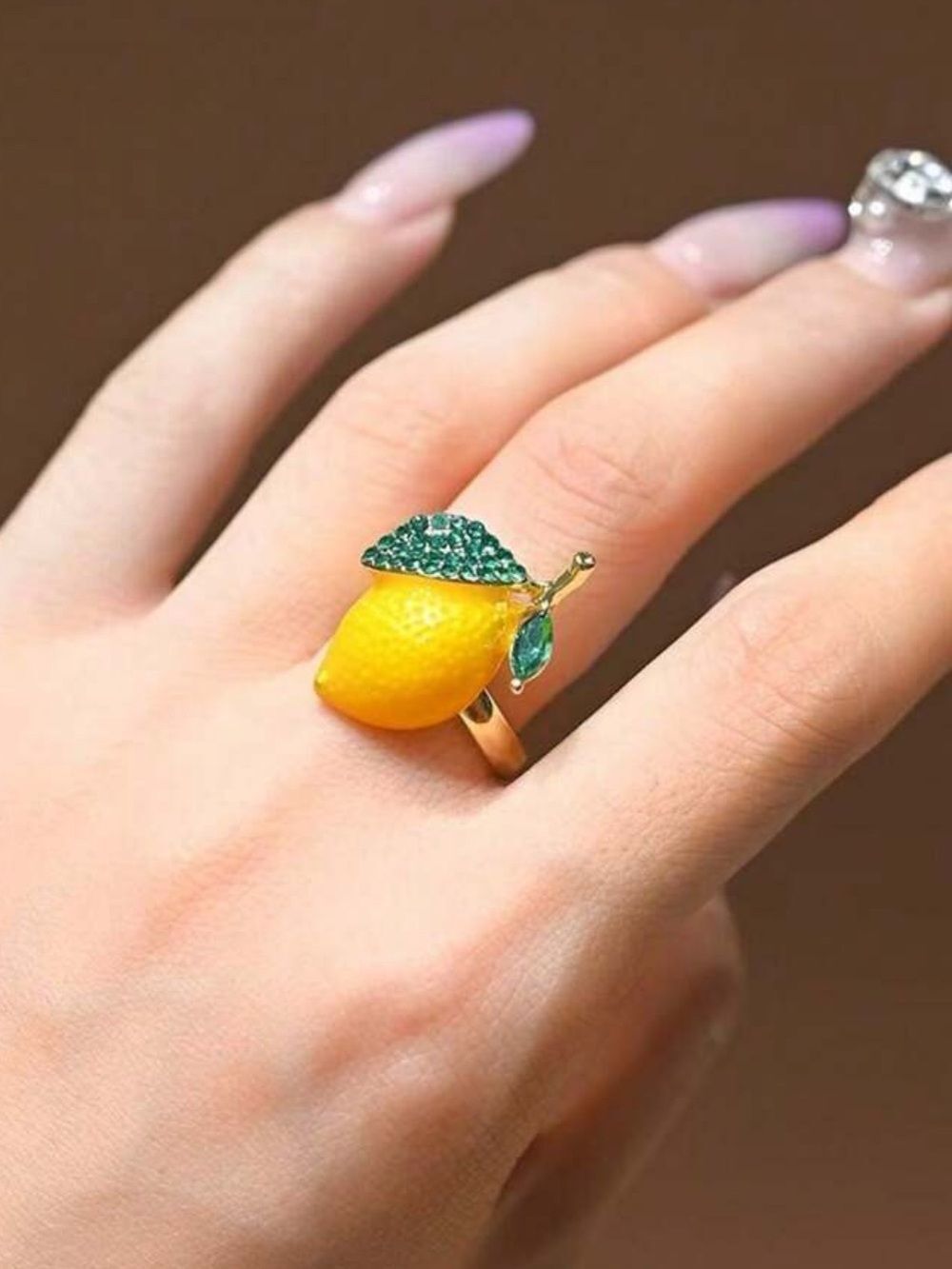 Retro Yellow Lemon Ring R712
